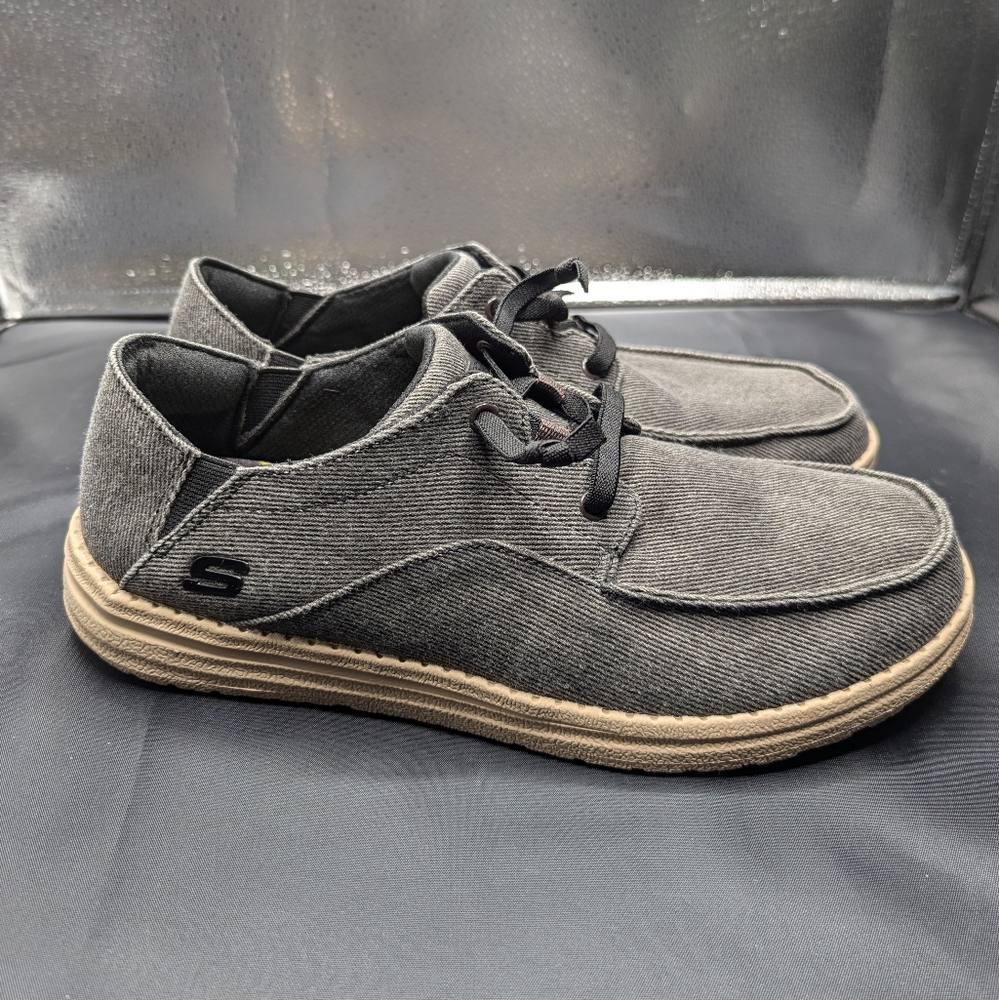 Skechers Melson Volgo Men's Casual Slip On Wide Fit Air-Cooled Memory Foam Shoes